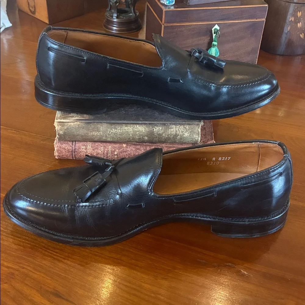 Allen Edmonds Black Leather Cordovan Tassel Loafers
